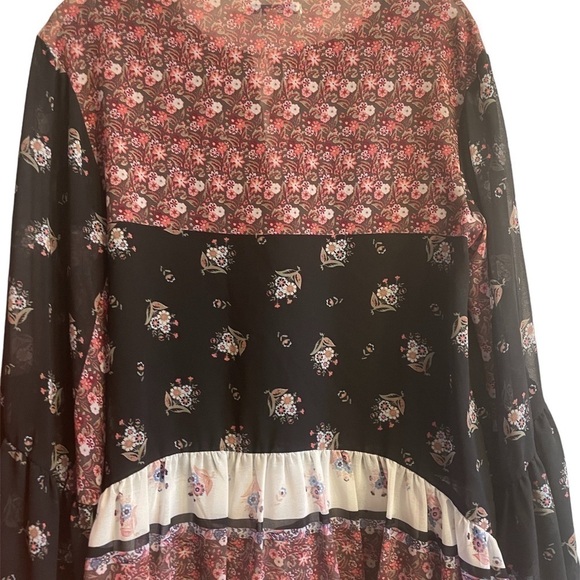 NWT Rebecca Minkoff Paisley Romantic Boho Flutter Sleeve Top Size Small - Picture 3 of 12